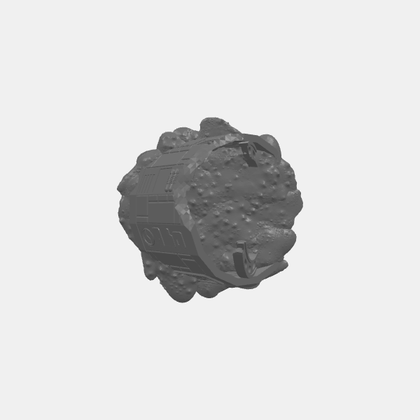 Sci Fi - Crashed Spaceship Hull Ruins 2 v1.0.stl