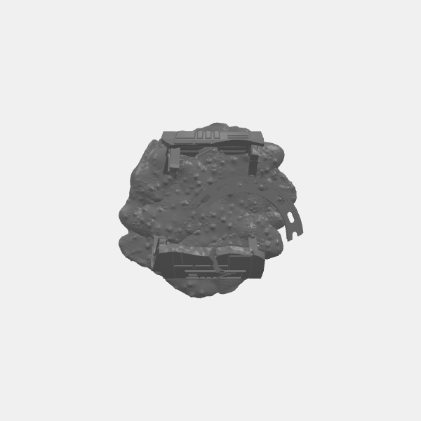 Sci Fi - Crashed Spaceship Hull Ruins 3 v1.0.stl