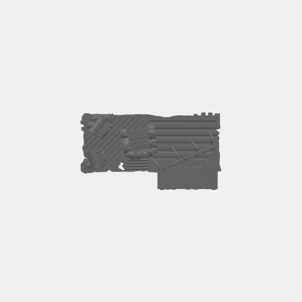 Post Apoc 28mm - Junk Town Container Buildings - Mabels Mystery Meats Roof v1.0.stl