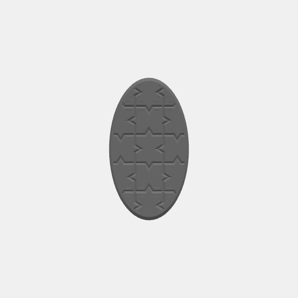 Mini Bases - Dwarven Tile - 42x75mm Oval - Angled edge v1.0.stl