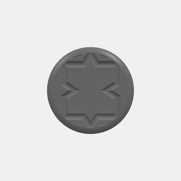 Mini Bases - Dwarven Tile - 25mm Round - Rounded edge v1.0.stl