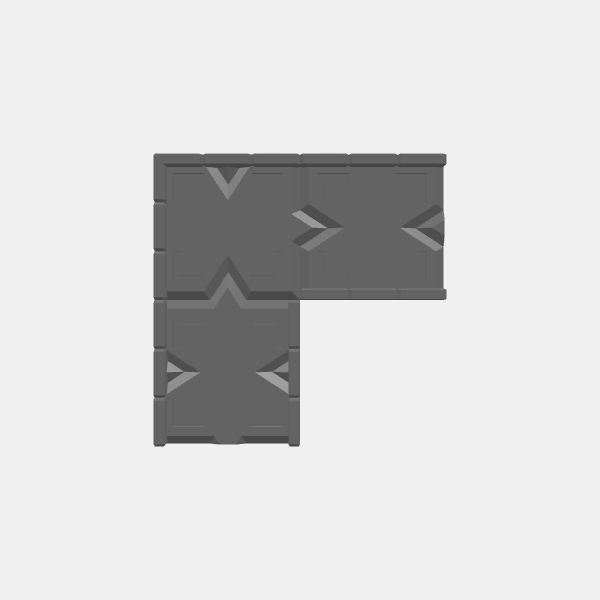 Junctions/Dungeon Plates - Dwarven Tile - 1.25 scale - 1x Junction Corner R v1.0.stl