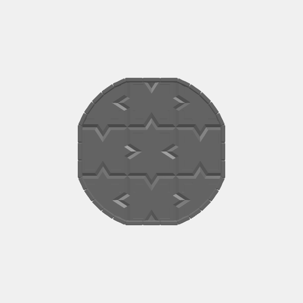 Rooms/Dungeon Plates - Dwarven Tile - 1.25 scale - 3x3 Room Rounded v1.0.stl