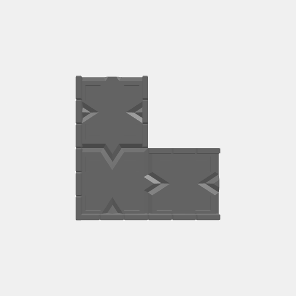 Junctions/Dungeon Plates - Dwarven Tile - 1.25 scale - 1x Junction Corner L v1.0.stl