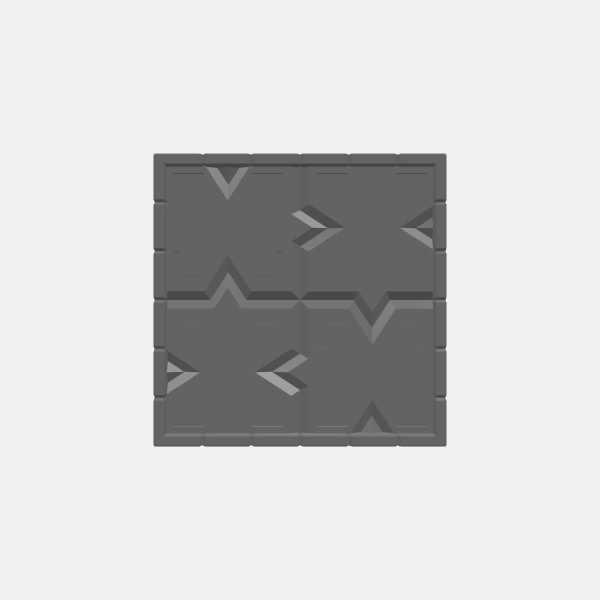 Rooms/Dungeon Plates - Dwarven Tile - 1.25 scale - 2x2 Room Square v1.0.stl