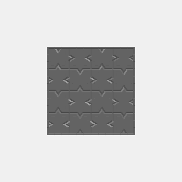 Rooms/Dungeon Plates - Dwarven Tile - 1.25 scale - 4x4 Room Square v1.0.stl