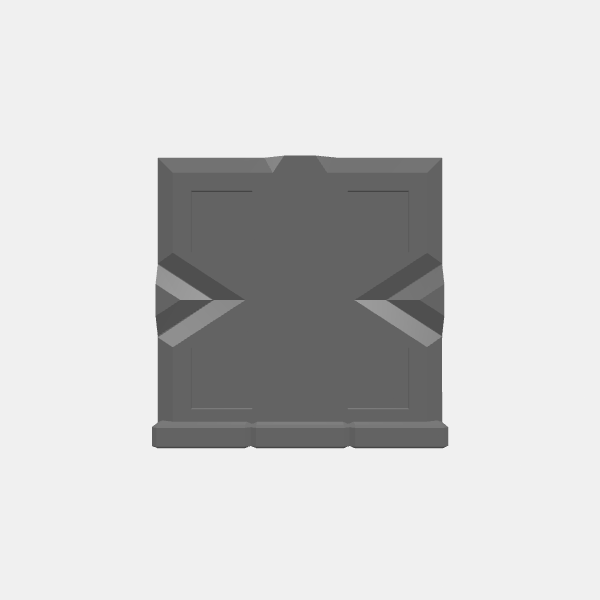 Misc/Dungeon Plates - Dwarven Tile - 1.25 scale - 1x1 Walled Single Edge v1.0.stl