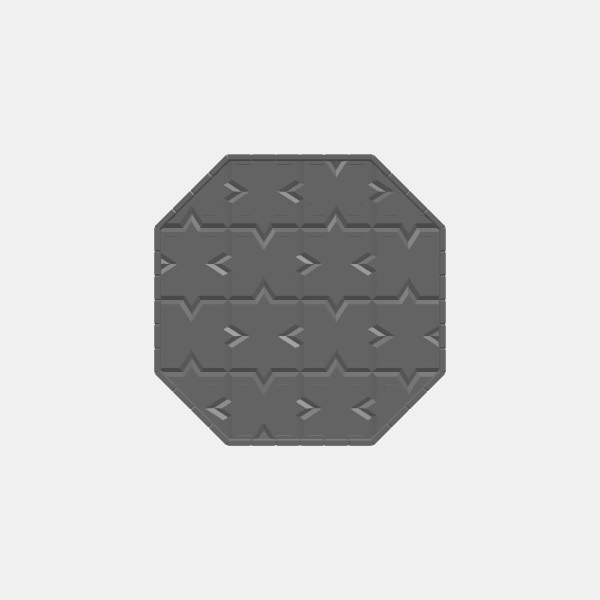 Rooms/Dungeon Plates - Dwarven Tile - 1.25 scale - 4x4 Room Octagonal v1.0.stl