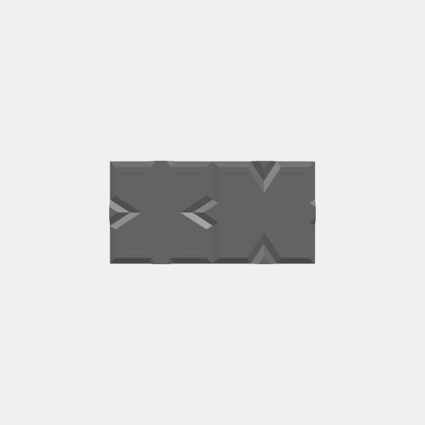 No Wall/Dungeon Plates - Dwarven Tile - 1.25 scale - 1x2 No Wall v1.0.stl