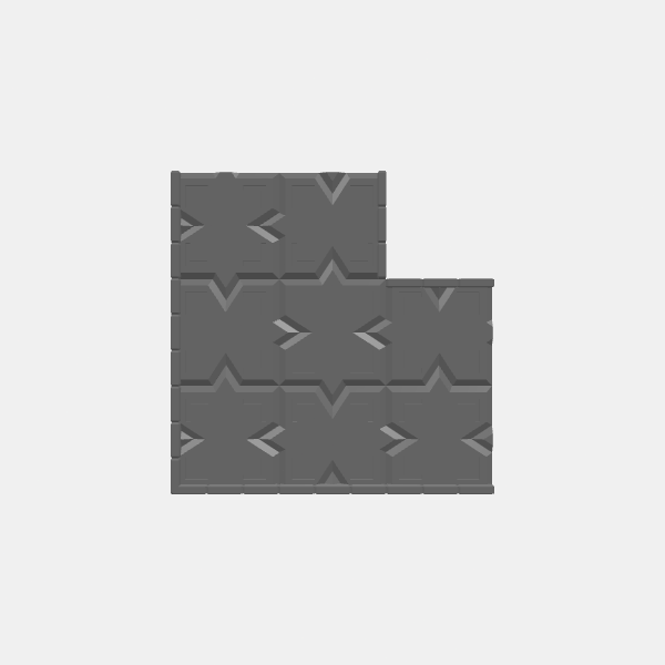 Junctions/Dungeon Plates - Dwarven Tile - 1.25 scale - 2x Junction Corner R v1.0.stl