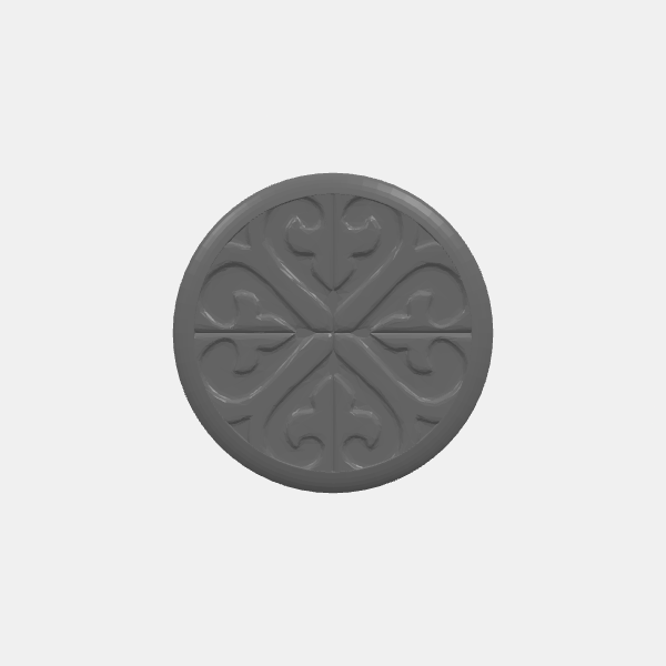 Mini Bases - Fancy Tile Pattern 2 - 40mm Round - Rounded edge v1.0.stl