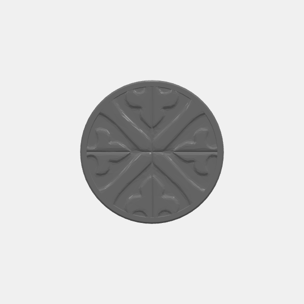 Mini Bases - Fancy Tile Pattern 2 - 32mm Round - Angled edge v1.0.stl