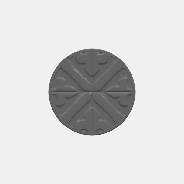 Mini Bases - Fancy Tile Pattern 2 - 30mm Round - Angled edge v1.0.stl