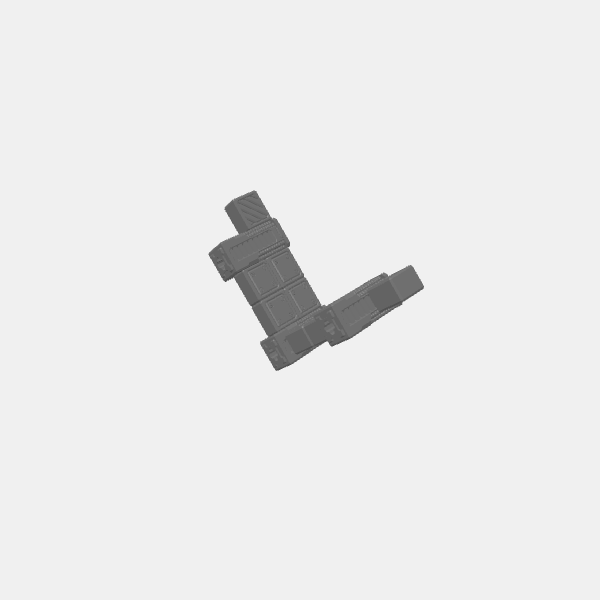Gaslands - Sci Fi Raceway - Race Wall Barrier - Angled - 90 Degree Medium v1.2.stl