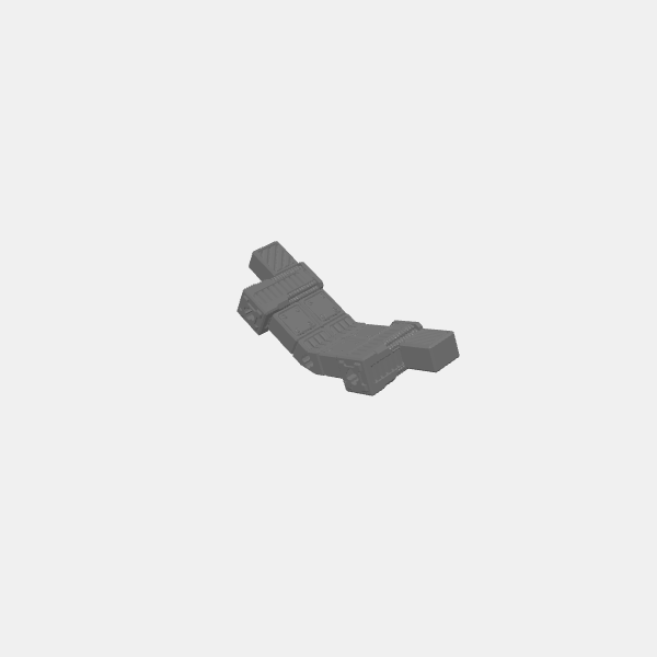 Gaslands - Sci Fi Raceway - Race Wall Barrier - Angled - 45 Degree  Medium v1.2.stl
