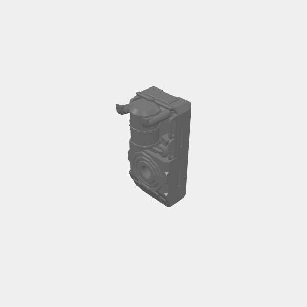 BRUTL - Modular Tank - Body - Medium Width Steam Tank Style 1 Small Turret Only 1.0.stl