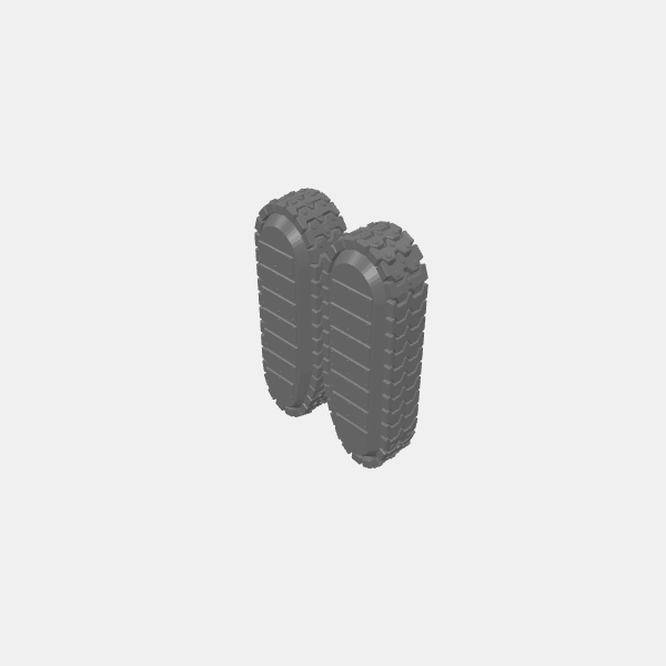 BRUTL - Modular Tank - Tracks - Large Rounded with Side Plates 1.0.stl