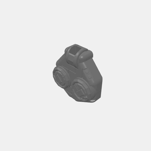 BRUTL - Modular Tank - Turret Top - Rounded Modern wtih Two Hatches 1.0.stl