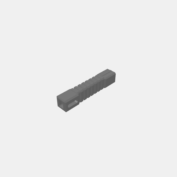 BRUTL - Modular Tank - Gun Barrel - Squared Futuristic 1.1 rotated 90.stl