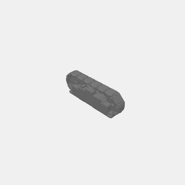 BRUTL - Modular Tank - Tracks - Thin Steam Exposed Gears Armored L 1.0.stl