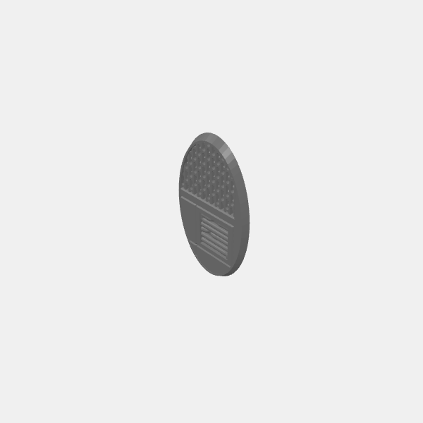 Mini Bases - Sci Fi 4 Decking - Oval Angled Edge 2 - 42x75mm v1.0.stl