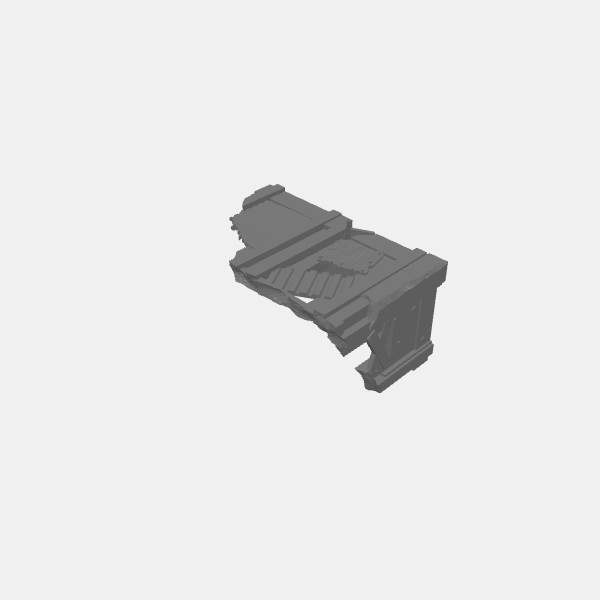 Post Apocalypse - Ruined Concrete Buildings - Corner 1 - Top Floor v1.1.stl