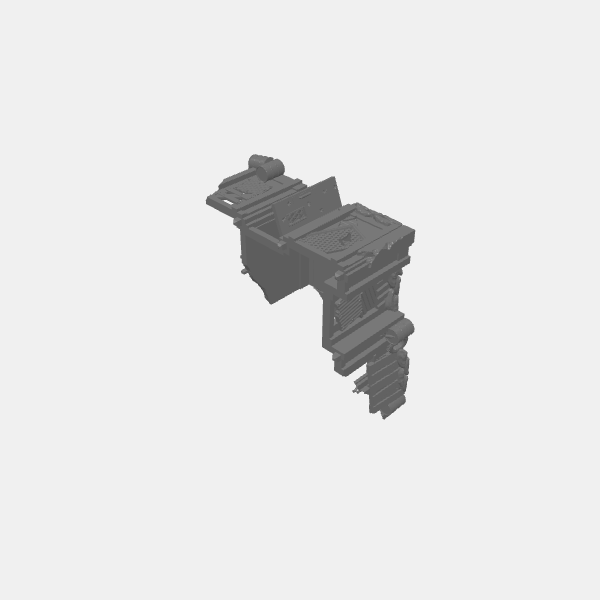 Post Apocalypse - Ruined Concrete Buildings - Corner 1 - Bottom Floor v1.1.stl