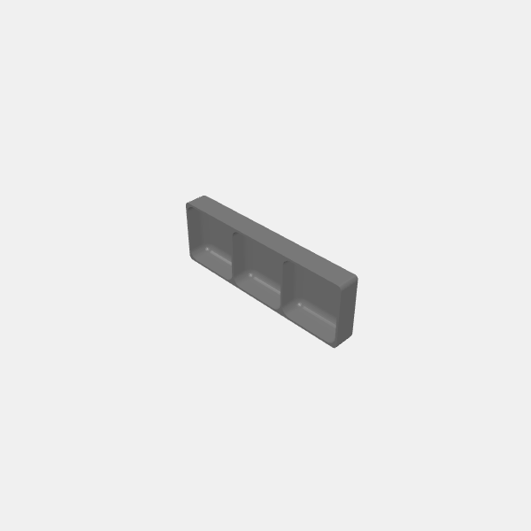 Shipping container Inserts - Token Tray 3x - One Third Height v1.0.stl
