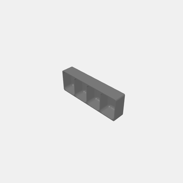 Shipping container Inserts - Token Tray 4x - Half Height v1.0.stl