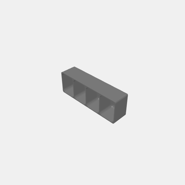 Shipping container Inserts - Token Tray 4x - Two Third Height v1.0.stl