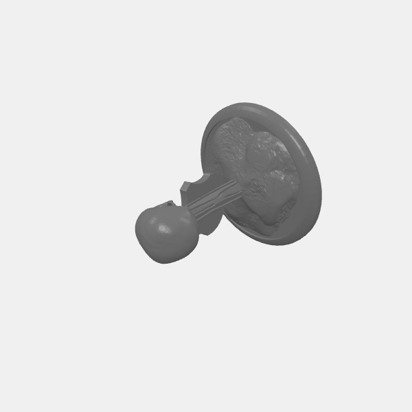 Objective Markers - Skulls - 30mm Base - Piles with Number Signs 1 - Needs Support v1.0.stl
