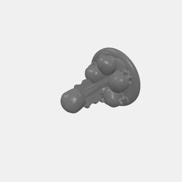 Objective Markers - Skulls - 30mm Base - Piles with Number Signs 6 - Needs Support v1.0.stl