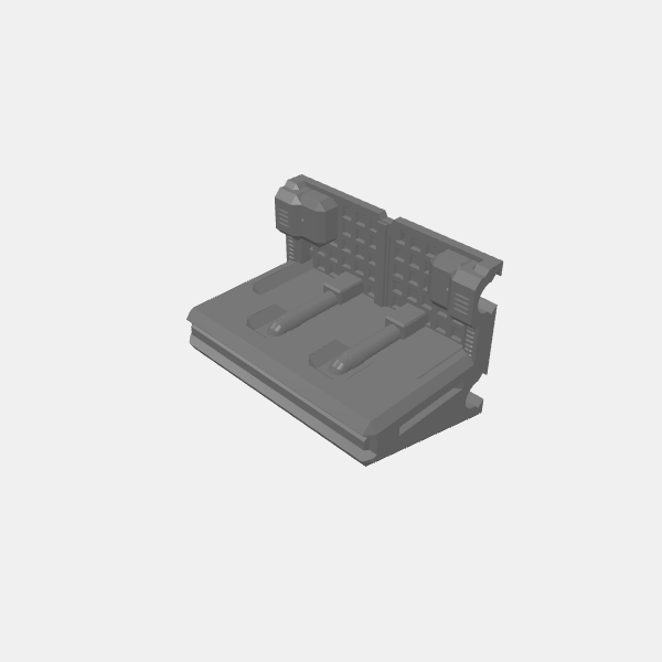 Sci Fi - Trench Barricades - Straight 2 inch v1.0.stl