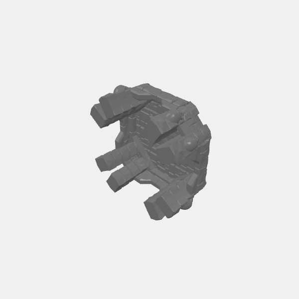 Tilestone Dark Wizard Tower - Top Section - Thick Columns with Skulls v1.0.stl