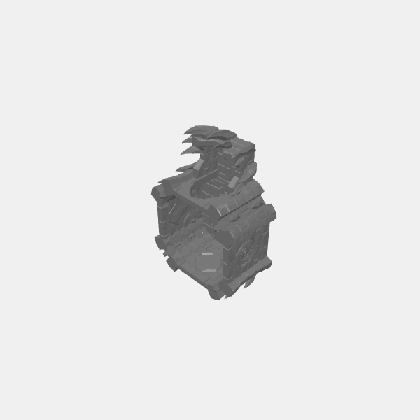 Tilestone Dark Wizard Tower - Middle Section - Mystic Sigil Walls with Balcony v1.0.stl
