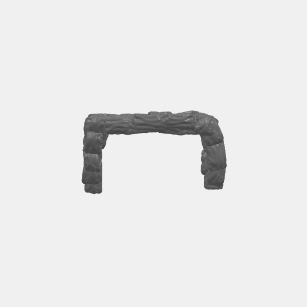 SB3D - Sandbag Barricade Terrain - 32mm - Square med v1.0.stl