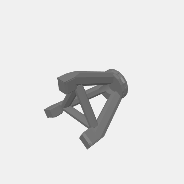 Gaslands - Magnet Mounted Weapons - Mount 3 15mmn Stand 3 leg v1.0.stl