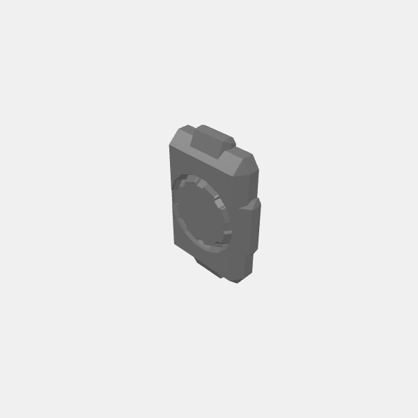 Gaslands - Magnet Mounted Weapons - Mount 1 rectangle v1.7.stl