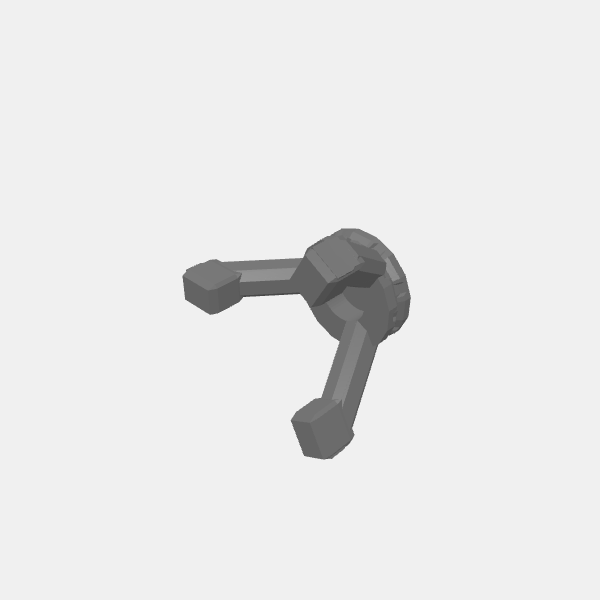 Gaslands - Magnet Mounted Weapons - Mount 2 8mmn Stand 3 leg v1.0.stl