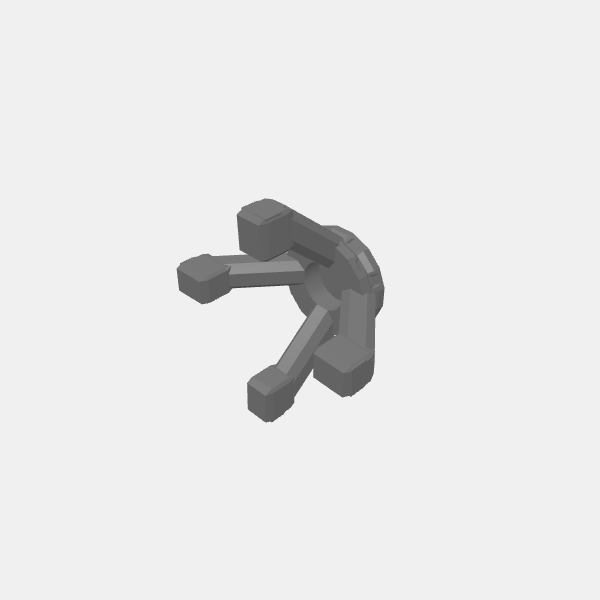 Gaslands - Magnet Mounted Weapons - Mount 2 8mmn Stand 4 leg v1.0.stl