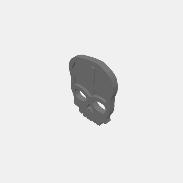 Game Tokens - Number - Skull - 1 v1.0.stl