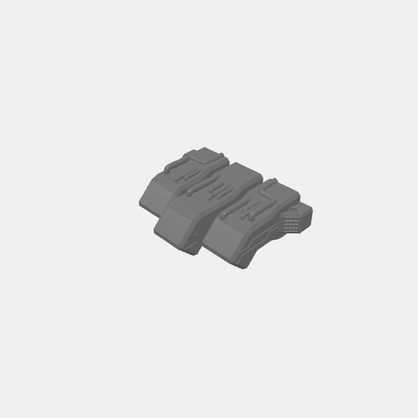 Sci Fi - Scatter Terrain 2 - Standing Vents Medium Triple Unit v1.0.stl