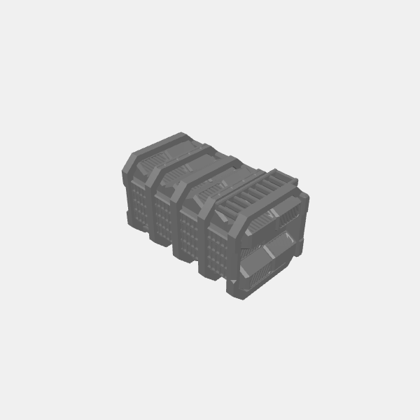 Sci Fi - Shipping Container - Style 5 Hex Cargo Long v1.1.stl