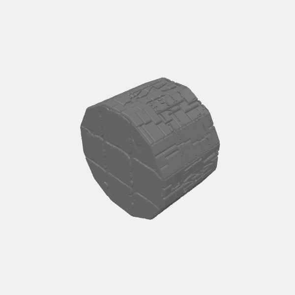 Stackers - Ancient Sandstone - Block Round 3x3 Tall v1.0.stl
