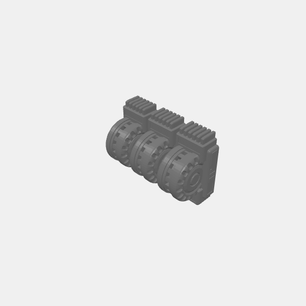 Sci Fi - Scatter Terrain - Power Generator triple Unit v1.0.stl