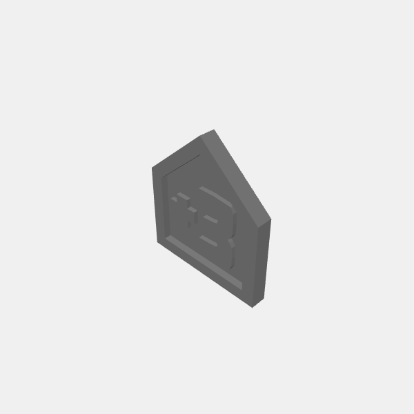 Numbers/Game Tokens - Plus 3  - Upward Arrow v1.0.stl