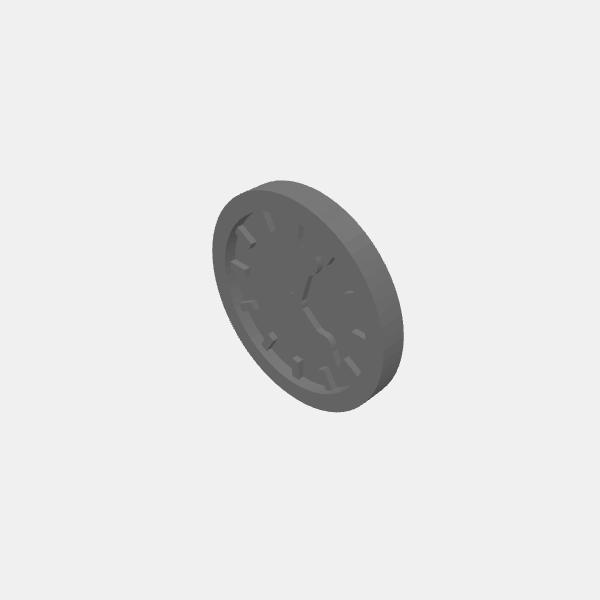 Game Tokens - Clock Face v1.0.stl