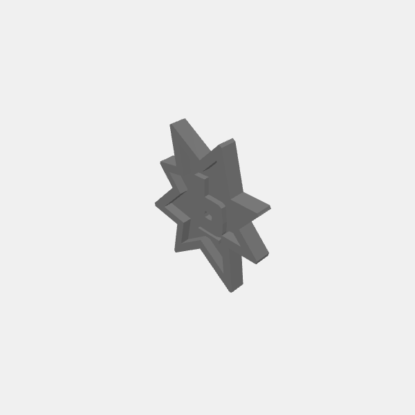 Numbers/Game Tokens - Number 6 Explosion Burst v1.0.stl