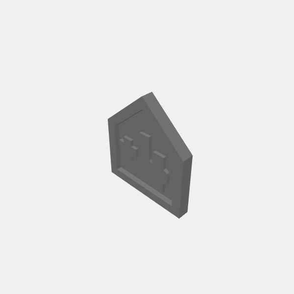 Numbers/Game Tokens - Plus 4 - Upward Arrow v1.0.stl