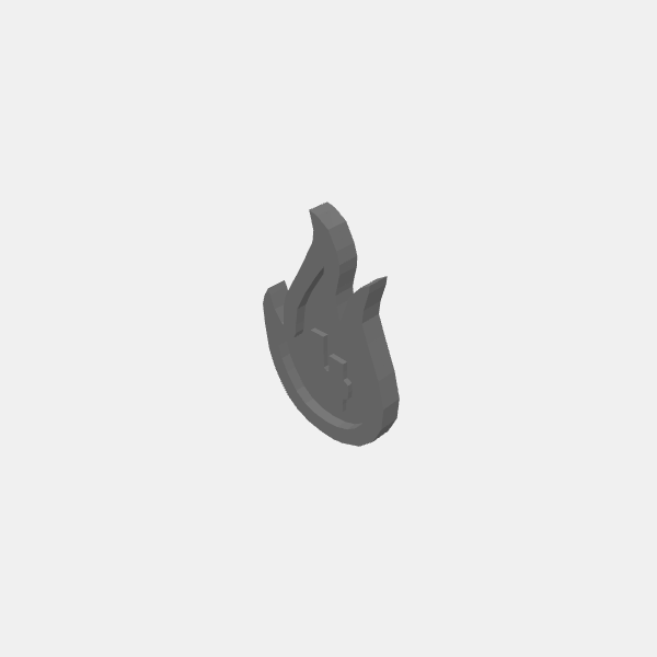 Game Tokens - Number 4 - Fireball v1.0.stl